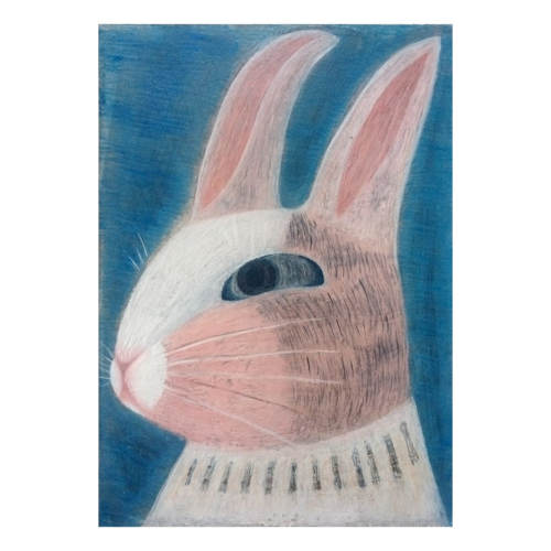 【 限定 1点 】うさぎ・ピンク 絵画 絵 アート アトリエ 飛動庵 [BG64-NT] 1587893 - 茨城県つくばみらい市