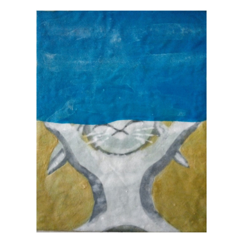 【 限定 1点 】うさぎ・天を支える 絵画 絵 アート アトリエ 飛動庵 [BG65-NT] 1587894 - 茨城県つくばみらい市