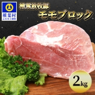 椎葉放牧豚 モモブロック【合計2Kg】【世界を翔ける 日本三大秘境の 美味しい 豚肉】【2キロ】【好きな量を好きなだけ使えて便利】
