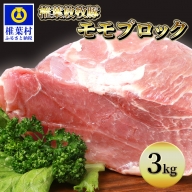 椎葉放牧豚 モモブロック【合計3Kg】【世界を翔ける 日本三大秘境の 美味しい 豚肉】【3キロ】【好きな量を好きなだけ使えて便利】