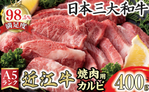 近江牛A5ランクカルビ焼肉用【400g】【DG04W】 159111 - 滋賀県近江八幡市