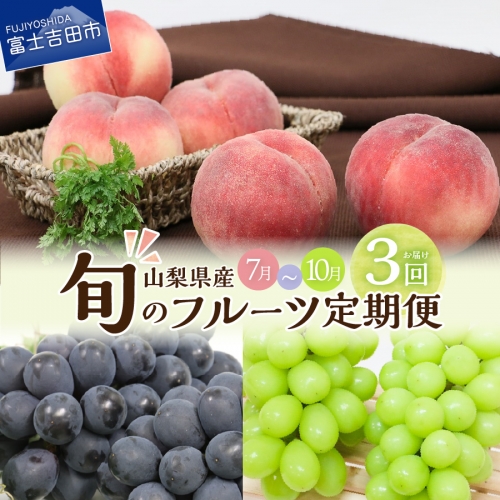 【3回お届け!】山梨県産 旬のフルーツ定期便 159349 - 山梨県富士吉田市