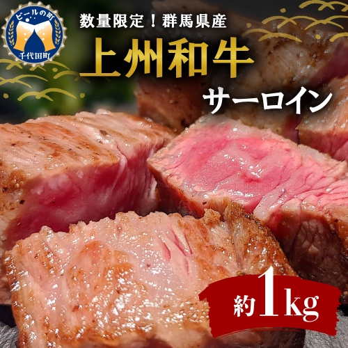 牛肉 サーロイン 【上州和牛】 ブランド 牛 1kg (250g×4枚) 群馬 県 千代田町 159736 - 群馬県千代田町