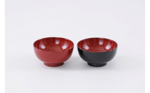 川連漆器 夫婦汁椀【山田漆器店】[B3-5601] 16046 - 秋田県湯沢市