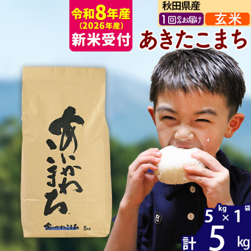 ※R8産 新米予約※ 秋田県産 あきたこまち 5kg【玄米】(5kg小分け袋)【1回のみお届け】2026年産 令和8年産 お米 藤岡農産 [藤岡農産 秋田 お米 あきたこまち 米どころ 東北 北秋田市] 160800 - 秋田県北秋田市