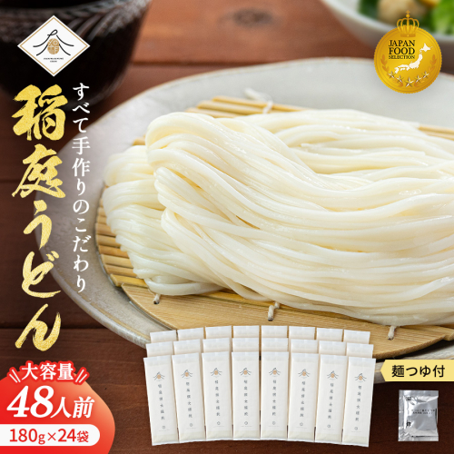 稲庭うどん180g×24袋 かつお一番だしつゆ付セット ふるさと納税 秋田県 稲庭うどん つゆ セット 【(有)稲庭絹女うどん】[C0202] 16092 - 秋田県湯沢市
