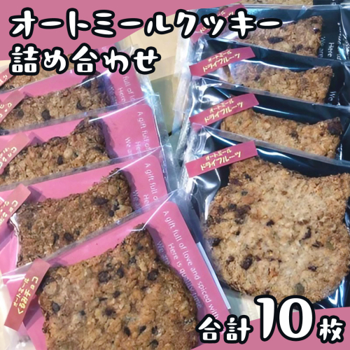 オートミールクッキー 2種 10枚 詰め合わせ 詰め合わせ クッキー くるみ ドライフルーツ スイーツ 猫 ねこ ネコ お菓子 おやつ お取り寄せ お土産 プチギフト 贈り物 お祝い ギフト 国産 茨城 1624467 - 茨城県牛久市