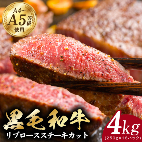 A5/A4ランク 黒毛和牛 リブロースステーキカット 合計4kg（250g×16P）【極味付け肉】 CFX0066 1626434 - 大阪府泉佐野市