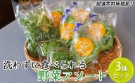 植物工場産　洗わずに食べられる野菜アソート3種セット（フリルレタス、アイスプラント、よもぎ）