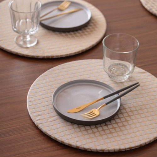 丸形ランチョンマット Calm Round Luncheon mat／カルム プレイスマットあり スノー wsg0040 1639431 - 大阪府泉佐野市