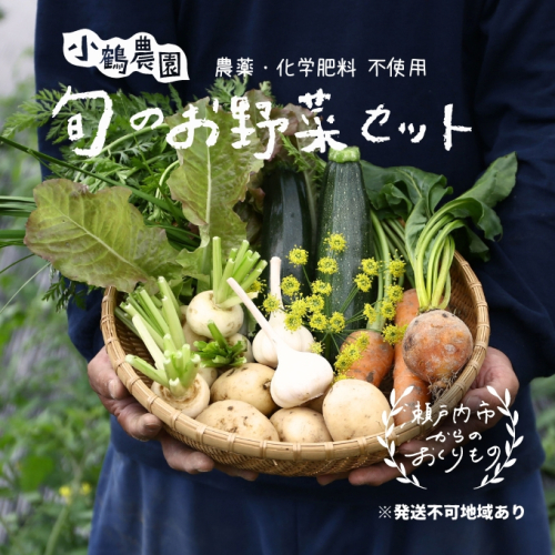 小鶴農園 季節のお野菜7～9品目セット（農薬・化学肥料不使用）【配達不可：北海道・沖縄・離島】 詰合せ  164824 - 岡山県瀬戸内市