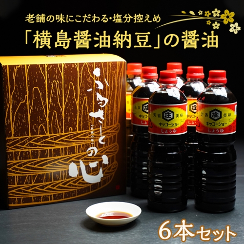 老舗の味にこだわる「横島醤油納豆」の醤油　６本セット　[AO002ya] 165149 - 茨城県八千代町
