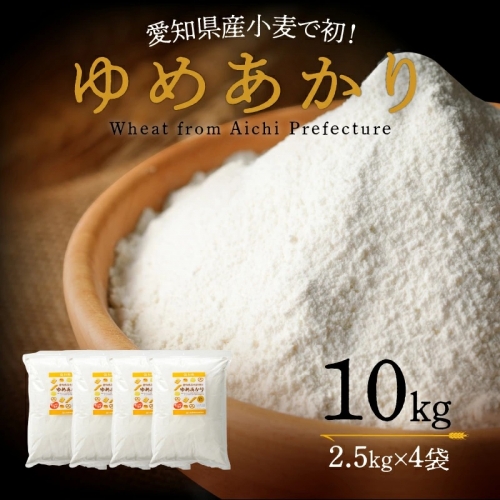 【愛知県産】パン用小麦粉　ゆめあかり2.5kg×4袋（計10kg）　H008-039