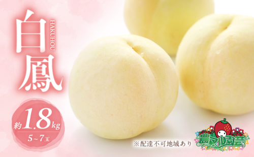 桃 2026年 先行予約 白桃 白鳳 約1.8kg 5～7玉 進物用 もも モモ フルーツ 果物 岡山 赤磐市産 農マル園芸 あかいわ農園  165489 - 岡山県赤磐市