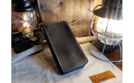 ウォレット BB（ブラック）　【本革 牛革 財布 ミニ財布  サイフ 手縫い 雑貨 おしゃれ オリジナル レザー職人 手縫い フウネレザーファクトリー】 [BFAJ121]
