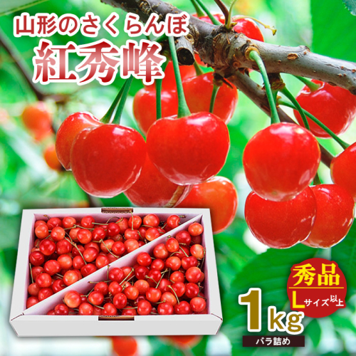 山形のさくらんぼ 紅秀峰 1kg Lサイズ以上 バラ詰め 【令和8年産先行予約】FS25-519 165618 - 山形県山形市