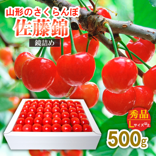 山形のさくらんぼ 佐藤錦 鏡詰め 500g Lサイズ以上 【令和7年産先行予約】FS24-548 165622 - 山形県山形市