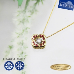 【ふるさと納税】H & C ダイヤモンド ダンシング ペンダント K18 イエローゴールド Plum blossom