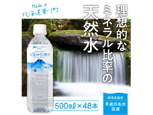 「大雪旭岳源水」（500ml×48本） 166848 - 北海道東川町