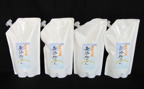 無添加液体せっけん詰替セット（液体詰替1L×4本）計4L 洗剤 食器 無香料 167774 - 山形県米沢市