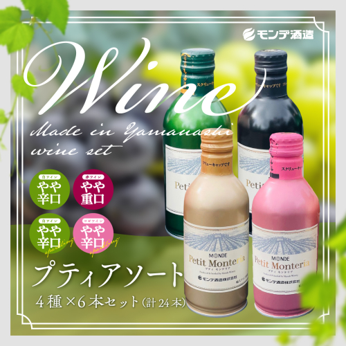 プティアソート４種×６本セット（計２４本） FAE004 168811 - 山梨県富士河口湖町