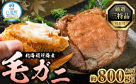 先行予約【厳選三特品】北海道産近海毛ガニ800g前後×1尾 2025年9月上旬発送開始予定【 毛がに 北海道 かに 蟹 かにみそ 小分け 毛蟹 海産物 食品 魚介 魚介類 海鮮 お取り寄せ お取り寄せグルメ 冷凍 魚介類 水産物応援 水産物支援 八雲町 北海道   】