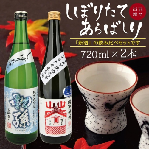 SA2439　【新酒飲み比べ】しぼりたて・あらばしり出羽燦々セット　計2本(各720ml×1本) 169138 - 山形県酒田市