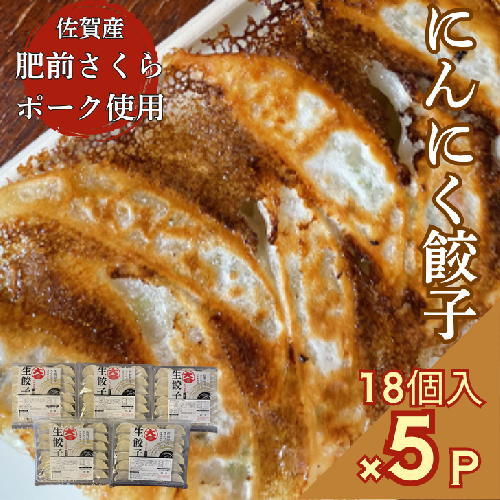 佐賀産「肥前さくらポーク」を100％使用した餃子5Pセット（合計90個）：B220-032 1692951 - 佐賀県佐賀市