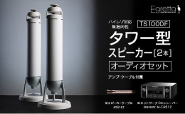 【ふるさと納税】オーディオ スピーカー アンプ セット Egretta エグレッタ TS1000F ハイレゾ対応無指向性タワー型スピーカー オオアサ電
