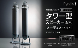 【ふるさと納税】オーディオ スピーカー アンプ セット Egretta エグレッタ TS1000 無指向性バスレフ・タワー型スピーカー オオアサ電子