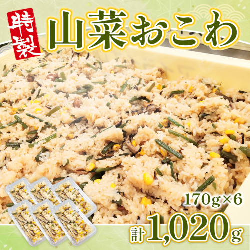 特製 山菜おこわ 170g 6p [アイライズ工房 福岡県 宇美町 um40azo730002] 山菜 おこわ 惣菜 冷凍 レトルト 1699391 - 福岡県宇美町