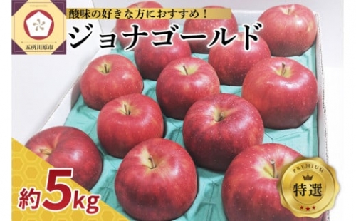 【選べる配送時期】りんご5kgジョナゴールド特選酸味の好きな方【スマートフレッシュ™️貯蔵】