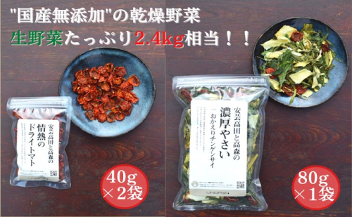 【フードロス削減】季節の乾燥野菜セット（安芸高田と高森の濃厚やさい＋季節の乾燥野菜×2袋） 加工食品 乾燥野菜ミックス  170302 - 広島県安芸高田市