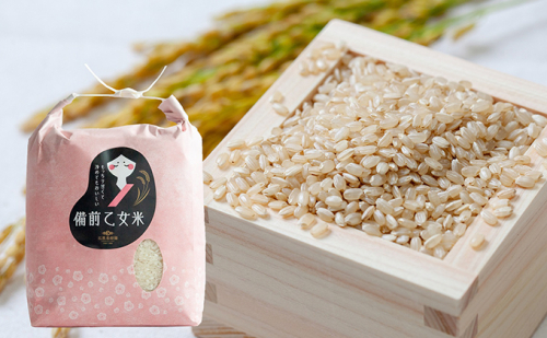 米 令和7年産 石原果樹園の備前乙女米 玄米 5kg×1袋 ※11月上旬～順次発送予定 お米 ライス  乳酸菌栽培 岡山県 おにぎり お弁当 170892 - 岡山県瀬戸内市
