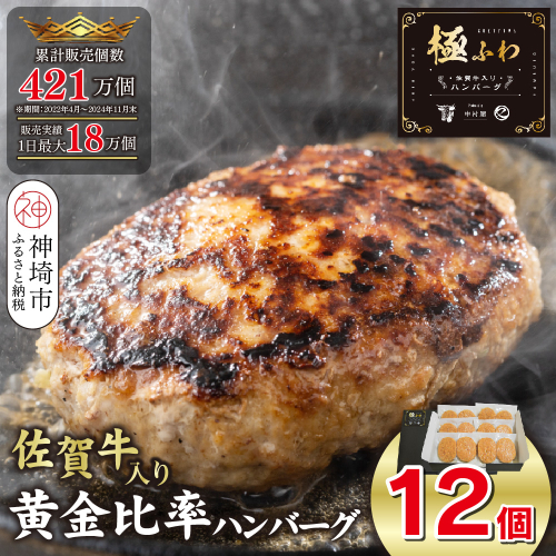 佐賀牛入りハンバーグ 120g×12個【佐賀牛 国産 冷凍】(H083104) 1714365 - 佐賀県神埼市