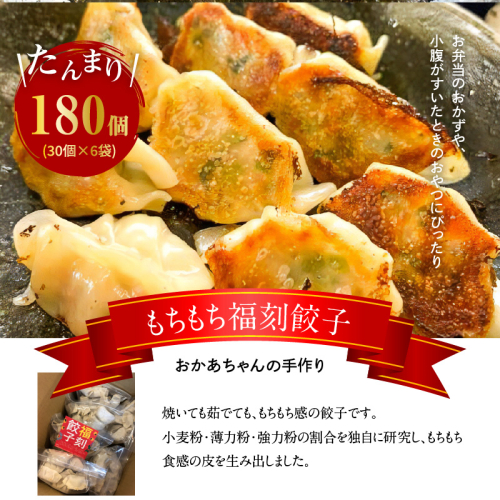 居酒屋のおかあちゃん手作り もちもち福刻餃子 180個(30個×6袋) 碧南産にんじん入り　H136-031 172221 - 愛知県碧南市
