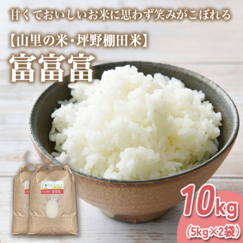 山の湧き水 寒暖差 山里 山里の米・坪野米 R8年産 富富富 10kg（5kg×2） ｜ふふふ 新米 こめ コメ お米 おこめ 白米 精米 香り うまみ あまみ  自慢 高品質 富山 魚津　※北海道・沖縄・離島への配送不可 ※2026年9月～発送 1723528 - 富山県魚津市