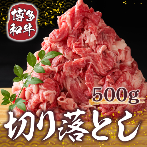博多和牛 切り落とし 500g [MEAT PLUS 福岡県 宇美町 um40azp010005] 牛肉 切落し 肉 肩肉 バラ肉 和牛 172356 - 福岡県宇美町