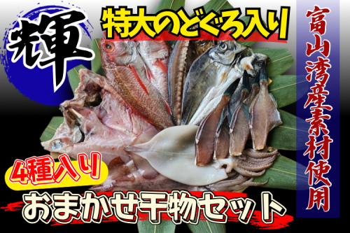 富山湾産おまかせ干物セット「輝」のどぐろ入り ※北海道・沖縄・離島への配送不可 1723587 - 富山県魚津市