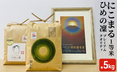 【食味値・味度値合計：170以上】にこまる×ひめの凜（プレミアムクオリティ）各5kgハイクラスセット
