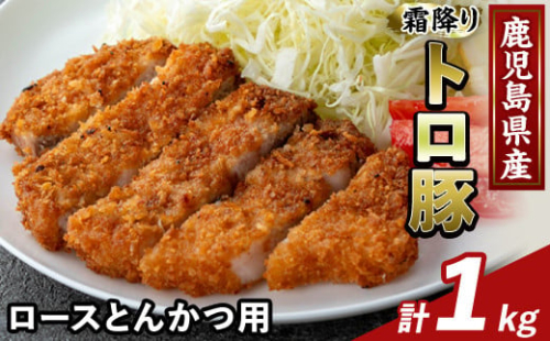 K-382-B 鹿児島県産霜降りトロ豚 ロースとんかつ用(計1kg)【ふるさと産直バザール】霧島市 肩ロース 豚カツ トンカツ 豚肉 国産 鹿児島県産 肉 精肉 小分け 1733424 - 鹿児島県霧島市