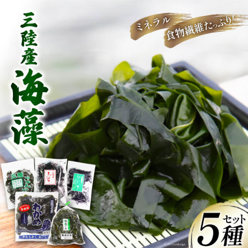三陸産 海藻 5種セット ( わかめ 茎わかめ ひじき ふのり 昆布 ) [さんりくみらい 宮城県 気仙沼市 20564805] 三陸 海産 海産物 詰め合わせ 三陸産わかめ ワカメ 若芽 173706 - 宮城県気仙沼市