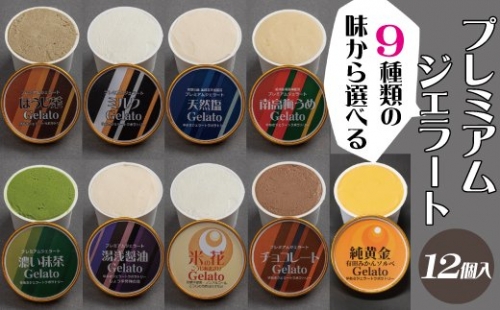 プレミアムジェラート 12個セット アイスクリームセット＜9種類の味から選べる！＞ 100mlカップ ゆあさジェラートラボラトリー 174752 - 和歌山県新宮市