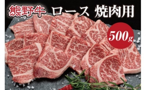 特選黒毛和牛 熊野牛 焼肉用ロース　約500g 175170 - 和歌山県新宮市