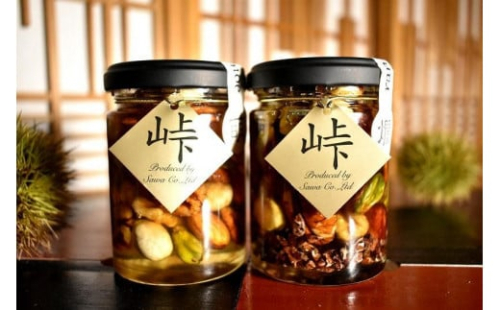 ナッツの蜂蜜漬 峠プレミアム2種セット【萌(MOE)】【爛(RAN】 【SW16】 176159 - 和歌山県那智勝浦町