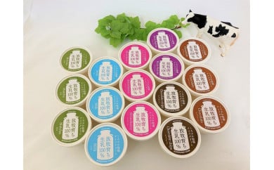 放牧育ちの牛たちの生乳をふんだんに使用した牧場手作りアイスクリーム16個セット 176181 - 和歌山県那智勝浦町