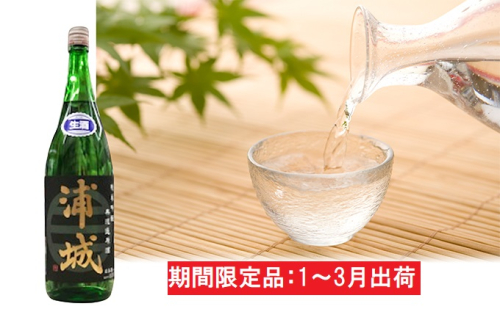 無濾過本生原酒「浦城」720ml×1本 純米吟醸 お酒 日本酒 純米吟醸酒 期間限定 純米吟醸無濾過 季節限定酒  176261 - 秋田県五城目町