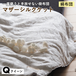 【ふるさと納税】【絹布団】一度使うと手放せない掛布団 マザーシルクケット クイーン〈亀屋寝装センター〉《選べる ふとん 布団 寝具 国