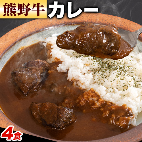 牛肉 熊野牛 カレー 4食セット 株式会社Meat Factory《30日以内に出荷予定(土日祝除く)》和歌山県 日高川町 熊野牛 牛 和牛 焼肉 希少部位 ミスジ 焼肉 1770505 - 和歌山県日高川町