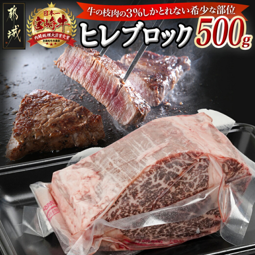 宮崎牛ヒレブロック500g_AI-8904 1782372 - 宮崎県都城市